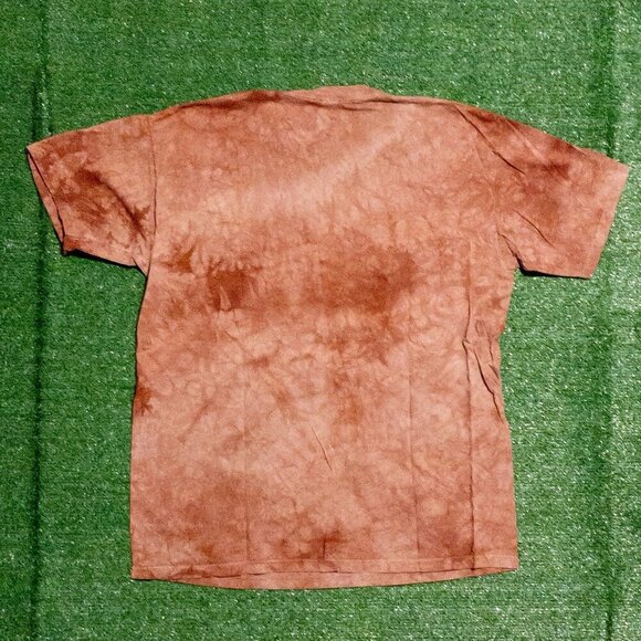 THE MOUNTAIN MENS T SHIRT BROWN MARBLE TIE DYE HORSES WILD NATURE SIZE XXL - Picture 6 of 7